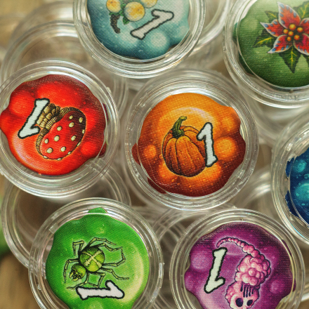 Комплект капсул 21 мм для жетонів до гри Пройдисвіти Кведлінбурга: Алхіміки (80 шт.)